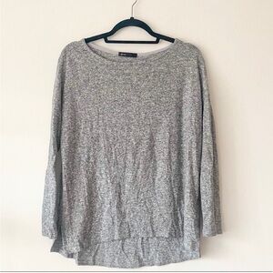NWOT Gibson lightweight sweater, wide neck, gray, size XS